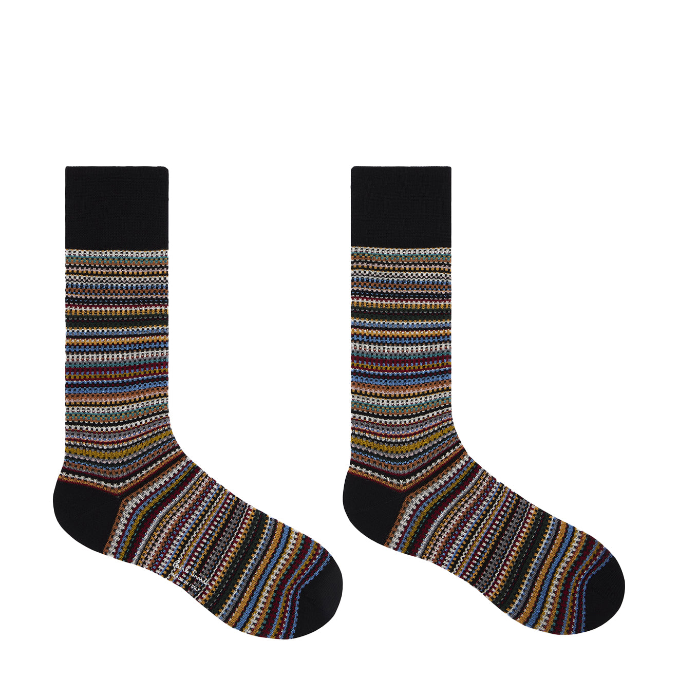 Paul Smith Tonal Stripe Cotton-Blend Pique Socks Multicolour