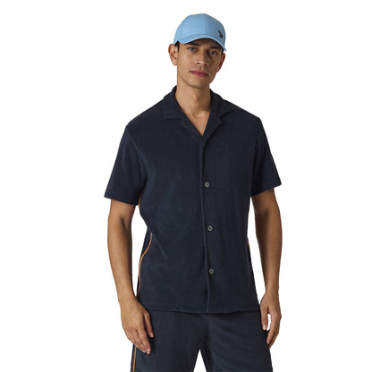 Paul Smith Towelling Lounge Shirt Navy Blue