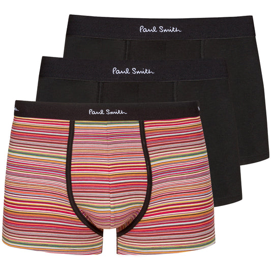 Paul Smith Trunk 3 Pack Black / Multi Stripe - The Sporting Lodge