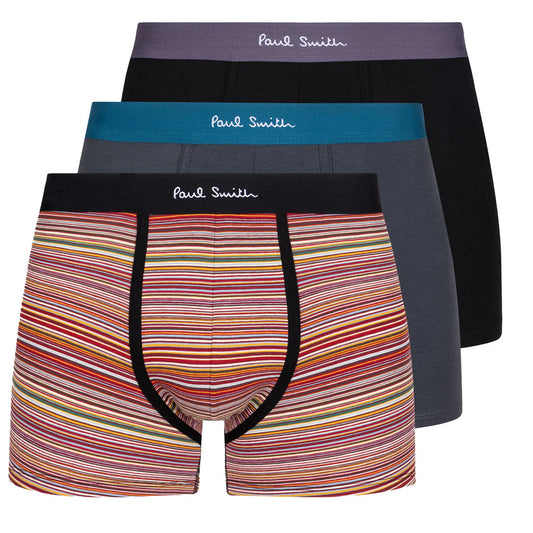 Paul Smith Trunk 3 Pack Signature Black Multicolour - The Sporting Lodge