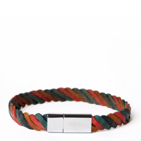 Paul Smith Woven Leather Bracelet Artist Stripe - The Sporting Lodge
