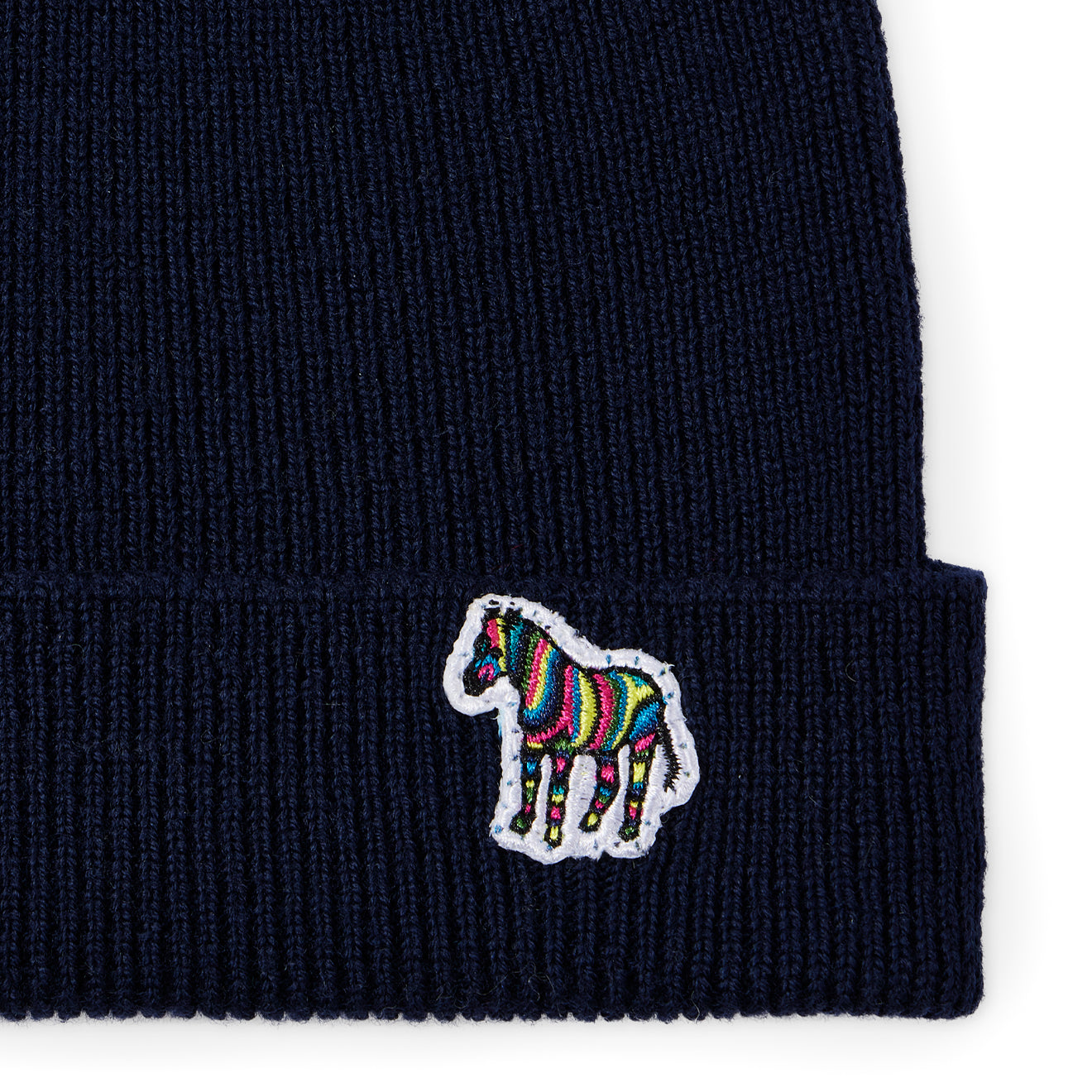 Paul Smith Zebra Beanie Hat Navy