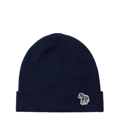 Paul Smith Zebra Beanie Hat Navy