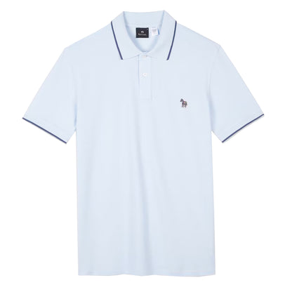 Paul Smith Zebra Logo Polo Shirt Powder Blue