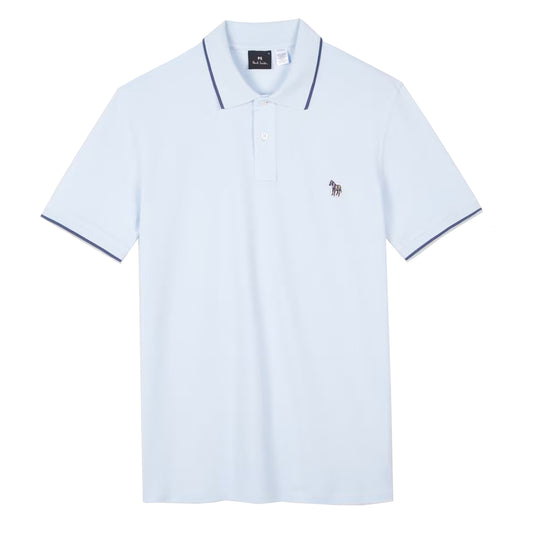 Paul Smith Zebra Logo Polo Shirt Powder Blue