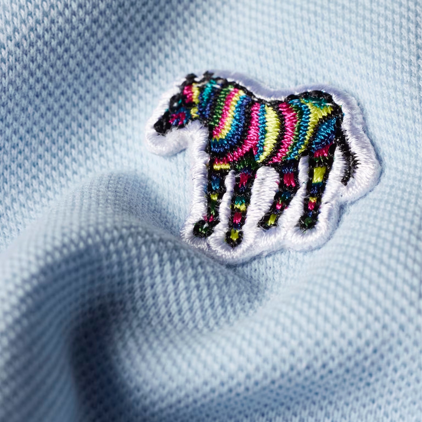Paul Smith Zebra Logo Polo Shirt Powder Blue
