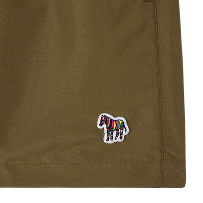 Paul Smith Zebra Logo Swim Shorts Military Green