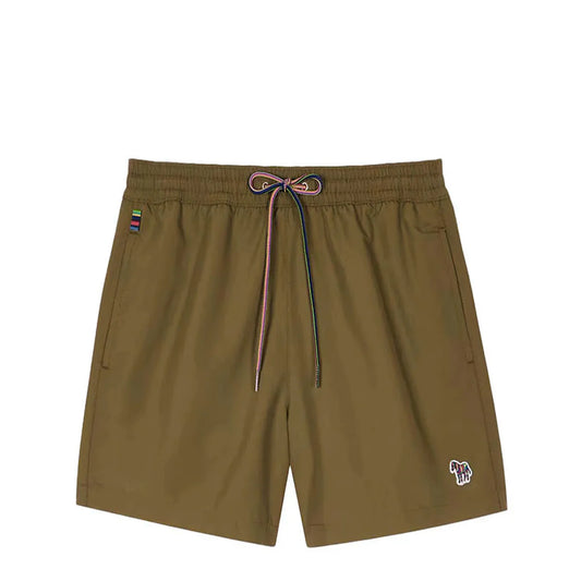 Paul Smith Zebra Logo Swim Shorts Military Green