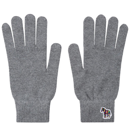 Paul Smith Zebra Logo Wool Gloves Grey - The Sporting Lodge