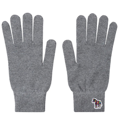 Paul Smith Zebra Logo Wool Gloves Grey - The Sporting Lodge