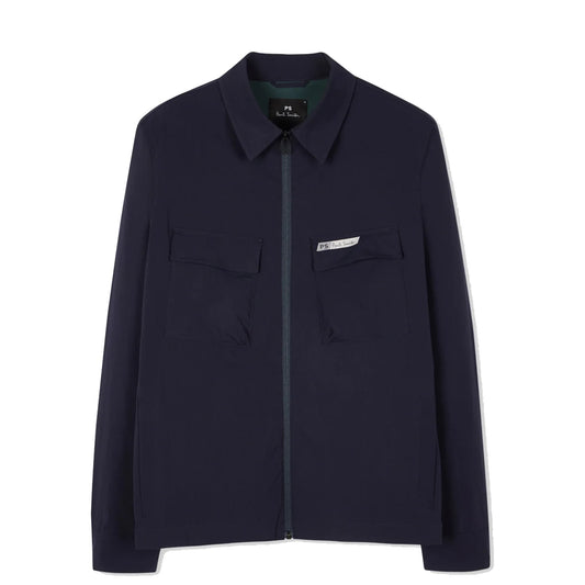 Paul Smith Zip Overshirt Very Dark Navy - The Sporting Lodge