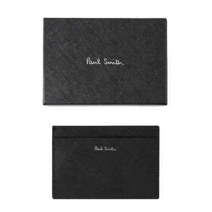 Paul Smith 'Mini Blur' Print Leather Card Holder Black - The Sporting Lodge