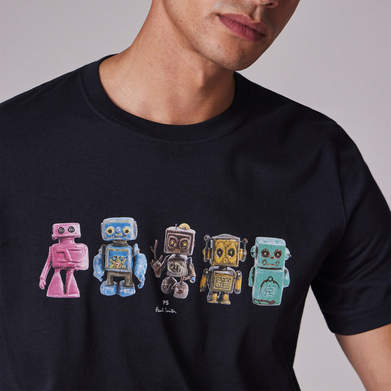 Paul Smith 'Robots' T-Shirt Navy Blue
