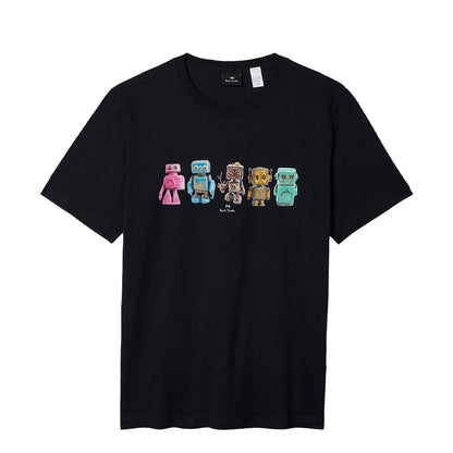 Paul Smith 'Robots' T-Shirt Navy Blue
