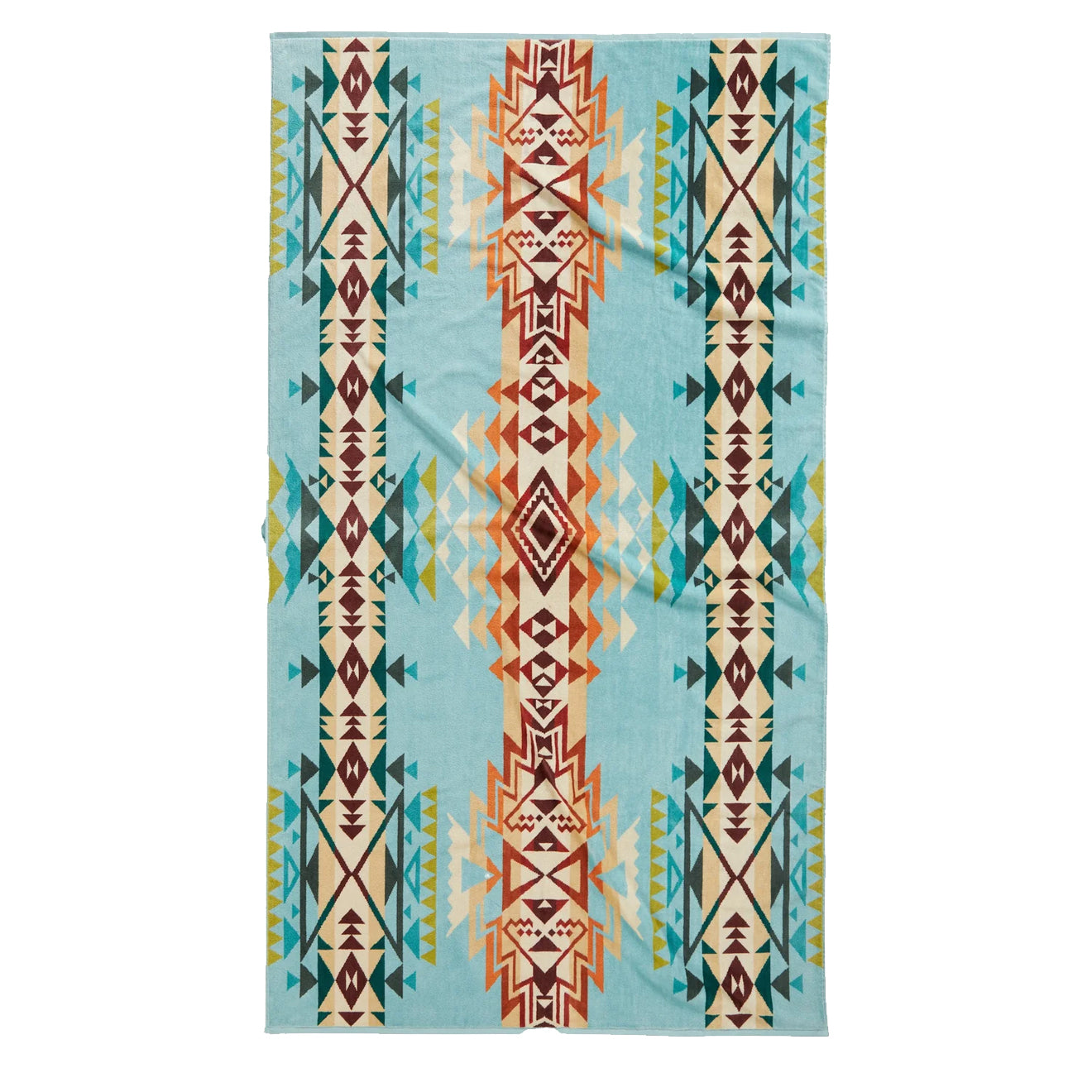 Pendleton Oversized Jacquard Spa Towel Highland Peak Aqua - The Sporting Lodge