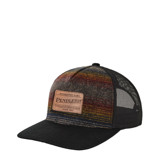 Pendleton Wool Trucker Brown Multi Ombre Stripe