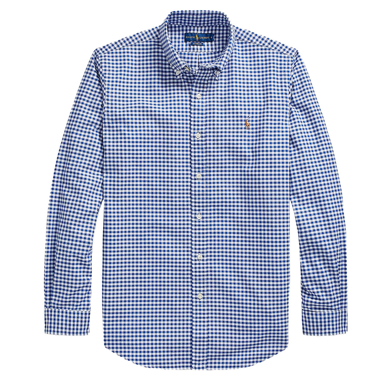 Ralph lauren blue and white checkered shirt top