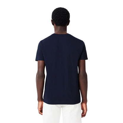 Lacoste Crew Neck Pima Cotton T-Shirt Navy Blue - The Sporting Lodge