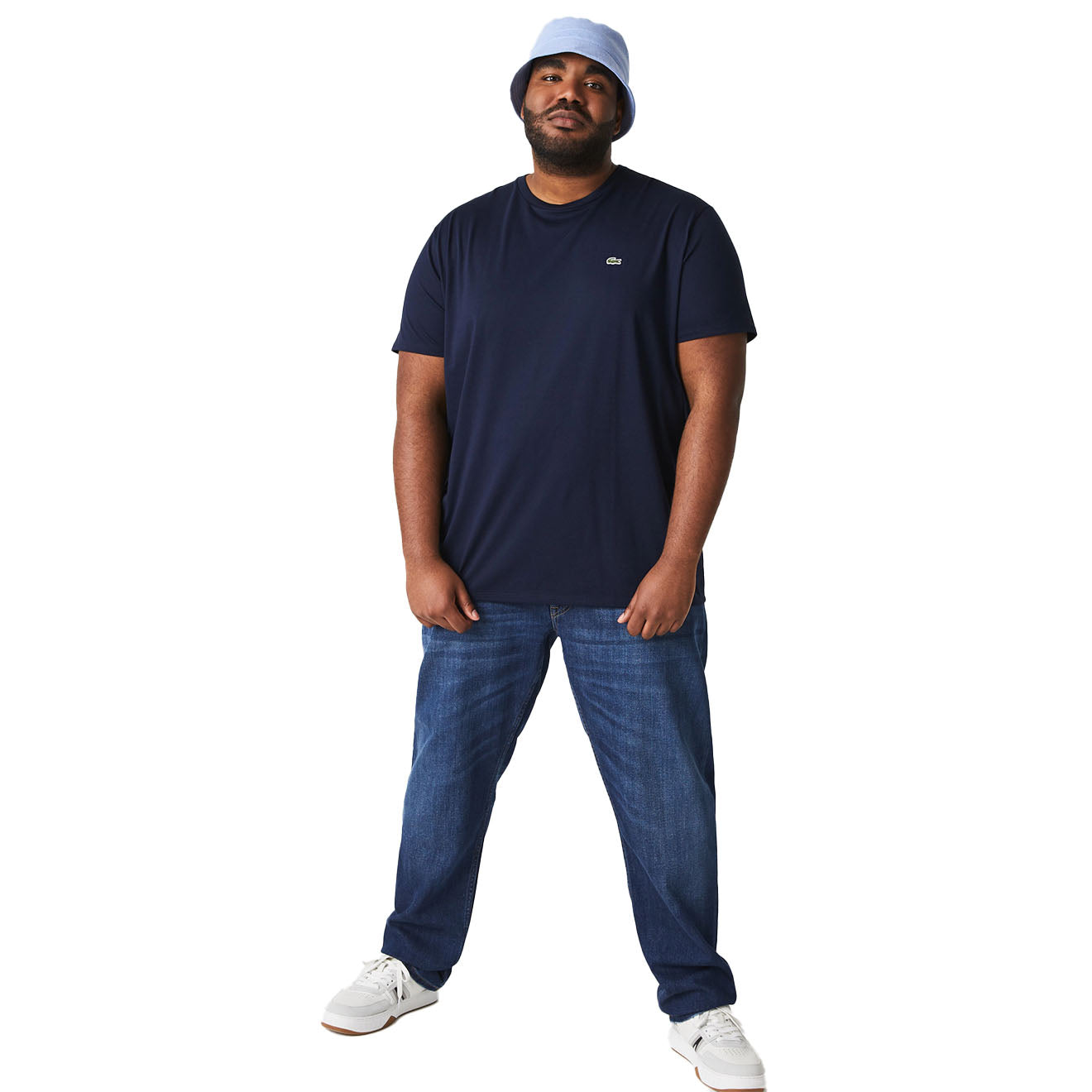 Lacoste Crew Neck Pima Cotton T-Shirt Navy Blue - The Sporting Lodge