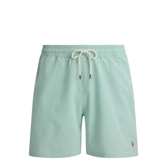 Polo Ralph Lauren 14.5 cm Traveller Swimming Trunks Key West Green Stripe - The Sporting Lodge