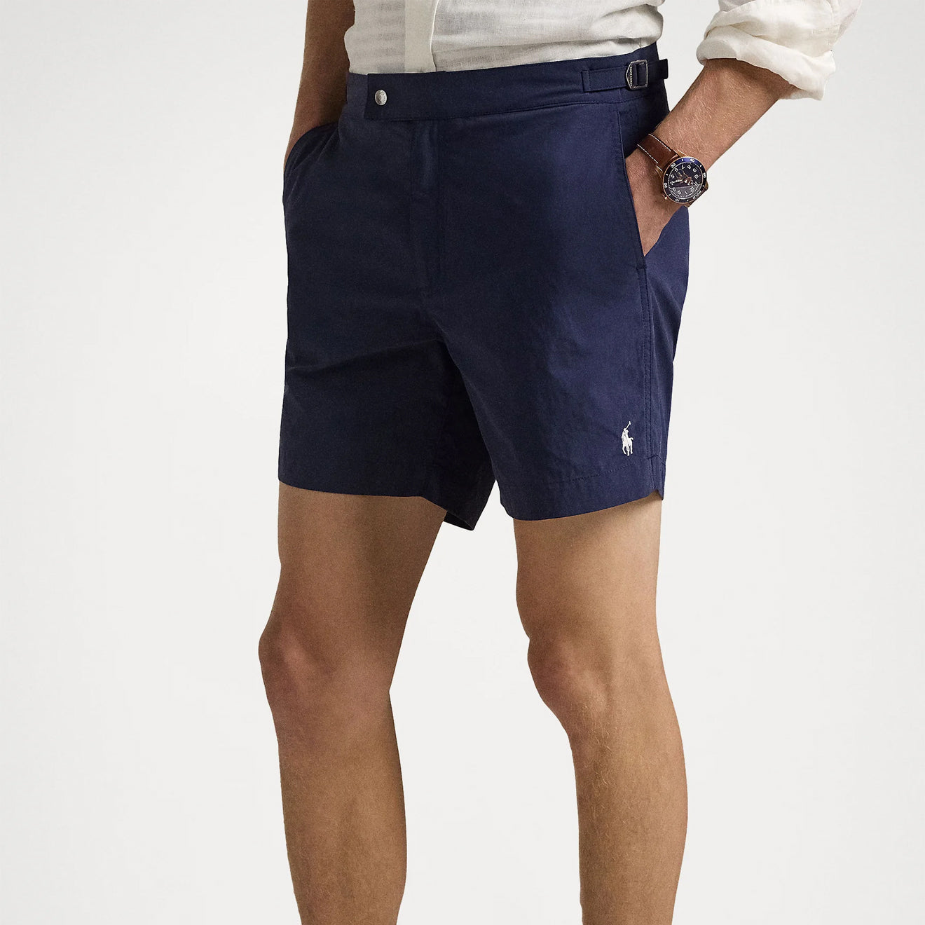 Polo Ralph Lauren 14.6 cm Monaco Swimming Trunks Newport Navy - The Sporting Lodge