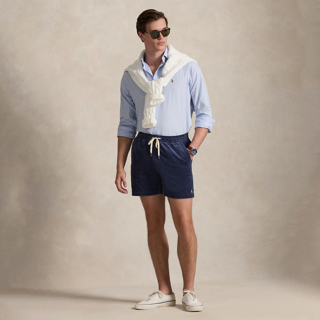 Polo Ralph Lauren 15 cm Polo Prepster Corduroy Shorts Boston Navy