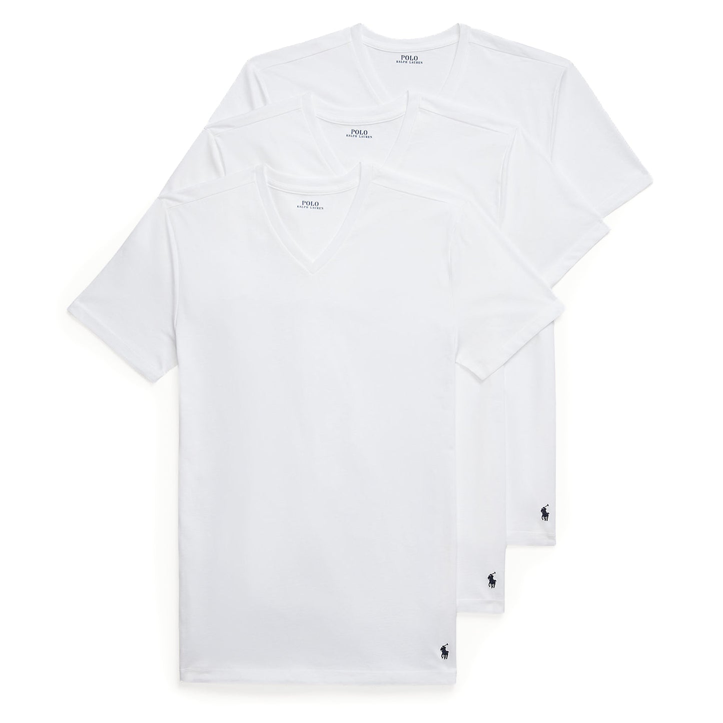Polo Ralph Lauren 3-Pack S/S V-Neck Undershirt White
