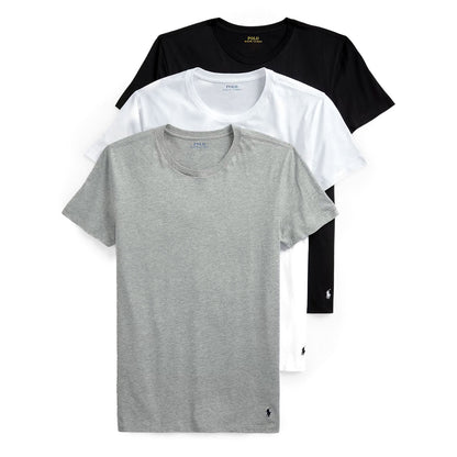Polo Ralph Lauren 3-Pack S/S Crew Undershirt White / Black / Grey - The Sporting Lodge