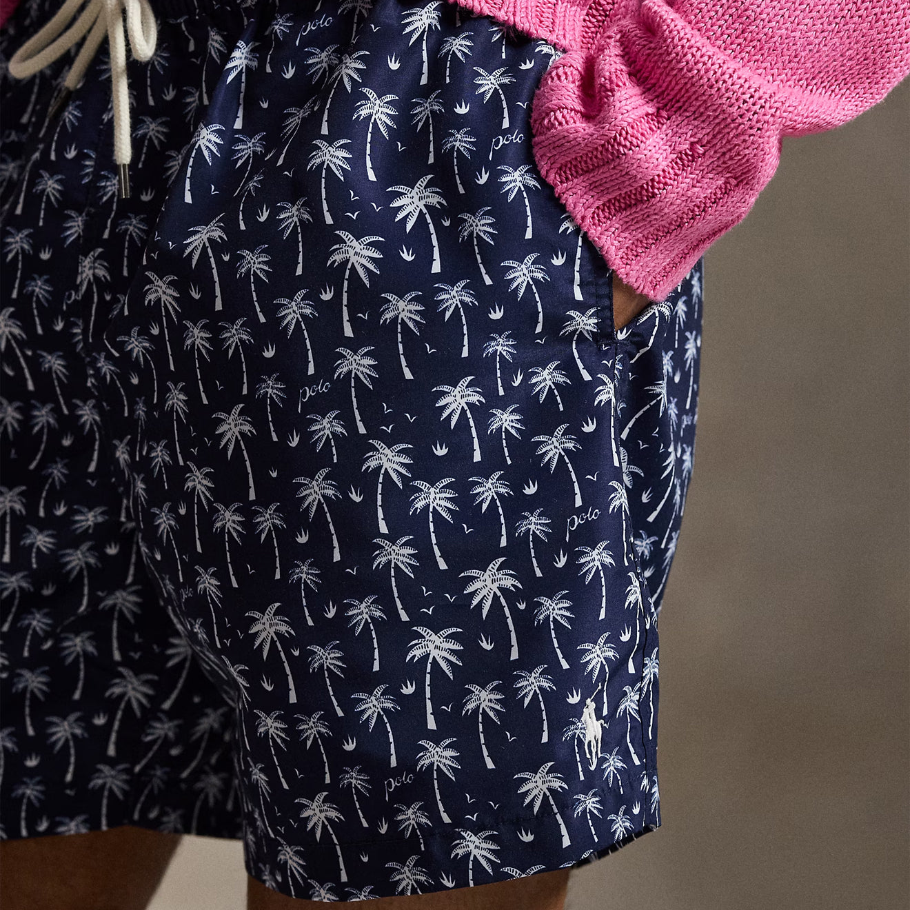 Polo Ralph Lauren 5.75-Inch Traveller Classic Swim Trunk Blue Polo Palms