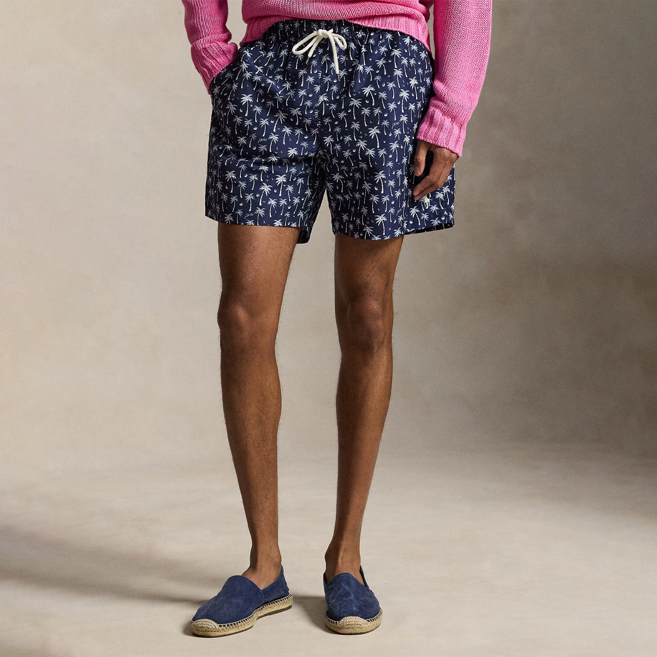 Polo Ralph Lauren 5.75-Inch Traveller Classic Swim Trunk Blue Polo Palms