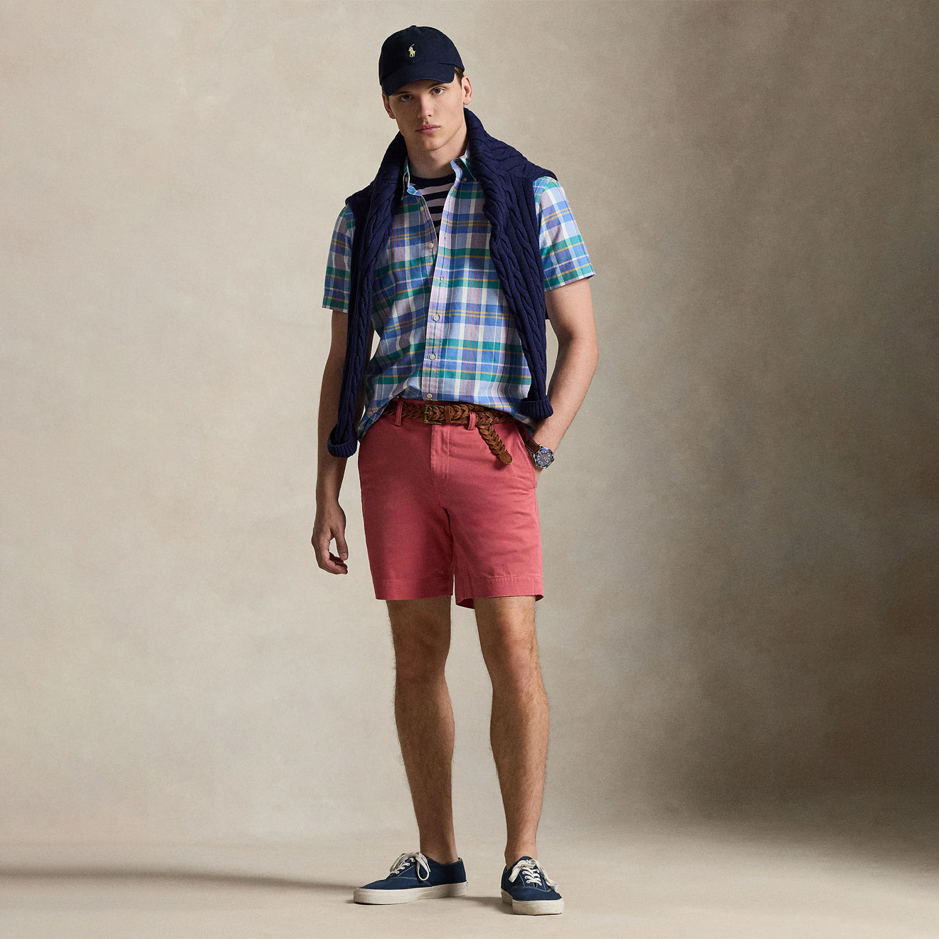 Polo Ralph Lauren 8-Inch Stretch Straight Fit Chino Short Adirondack Berry