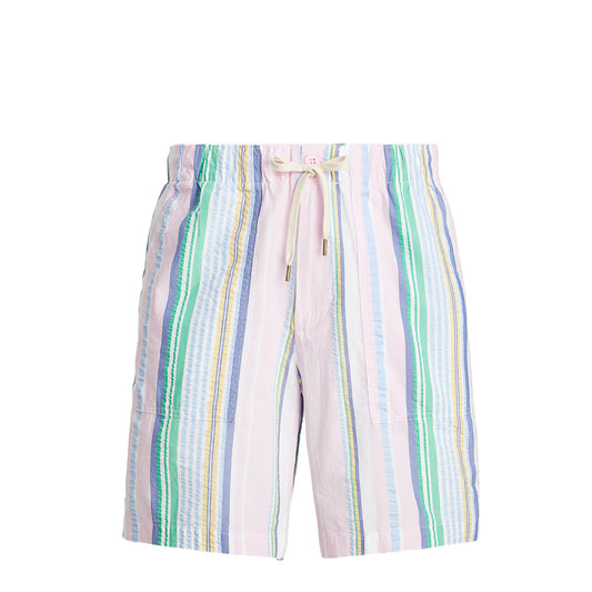 Polo Ralph Lauren 8 inch Relaxed Fit Seersucker Short Pink / Blue Multi - The Sporting Lodge