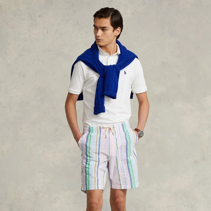 Polo Ralph Lauren 8 inch Relaxed Fit Seersucker Short Pink / Blue Multi - The Sporting Lodge