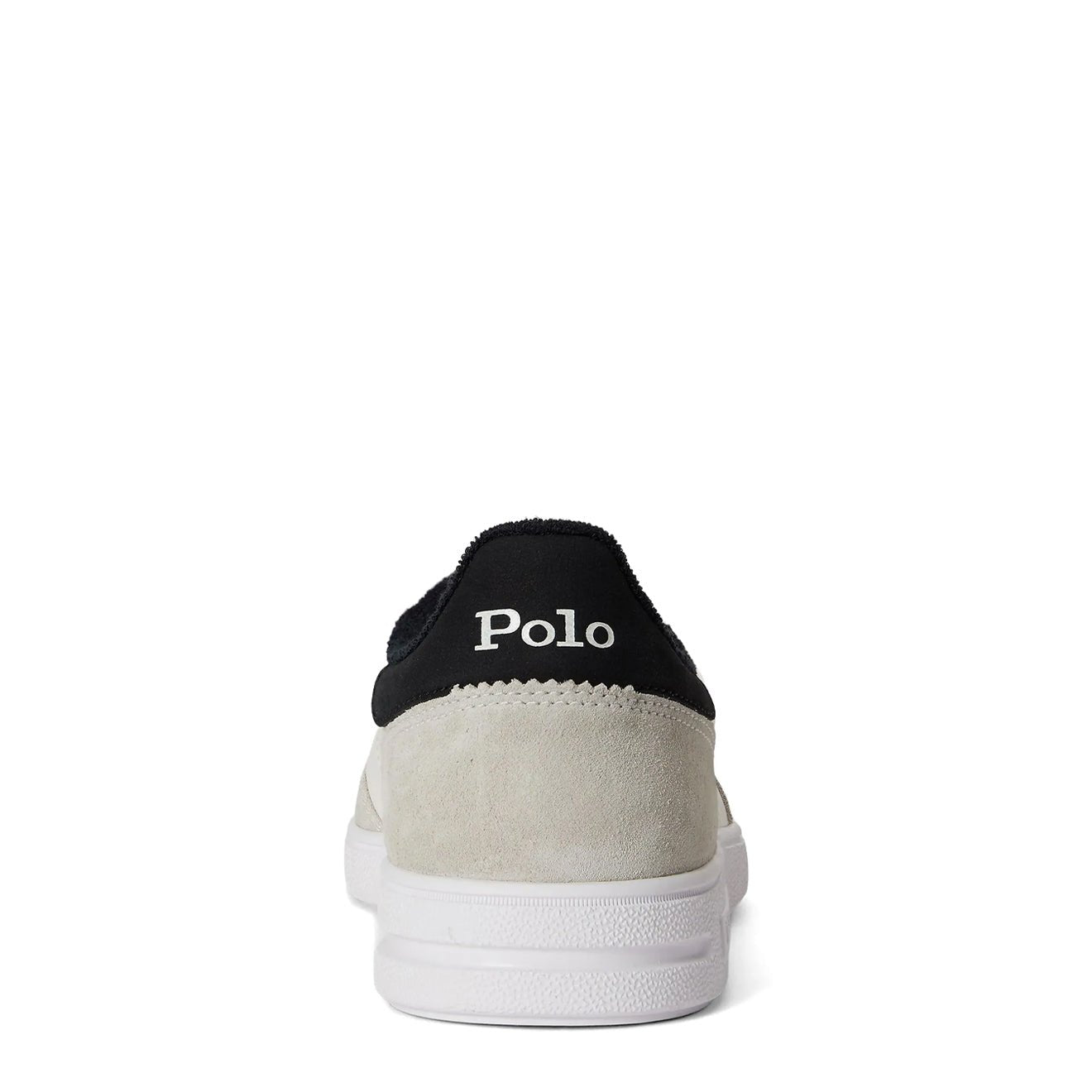 Polo Ralph Lauren Bedford Leather Suede Trainer Deckwash White / Black - The Sporting Lodge
