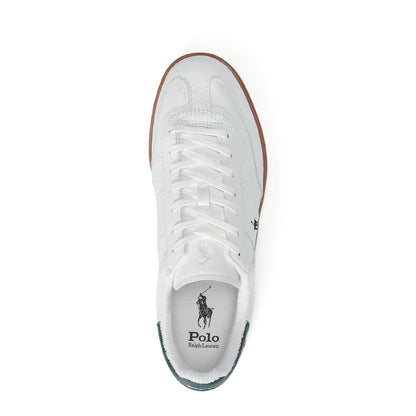 Polo Ralph Lauren Bedford Suede Trainer Bianco / College Green - The Sporting Lodge