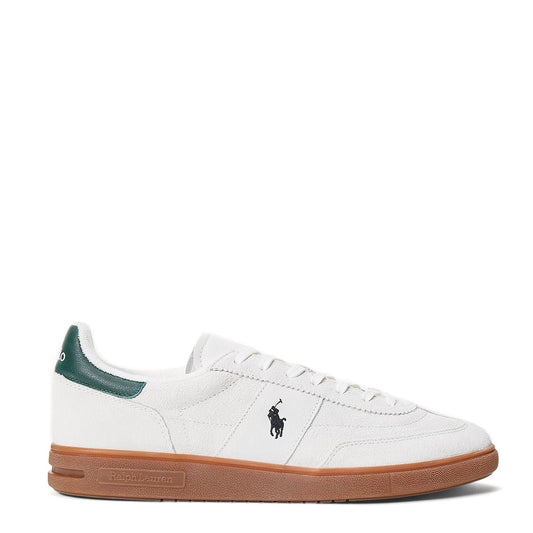 Polo Ralph Lauren Bedford Suede Trainer Bianco / College Green - The Sporting Lodge