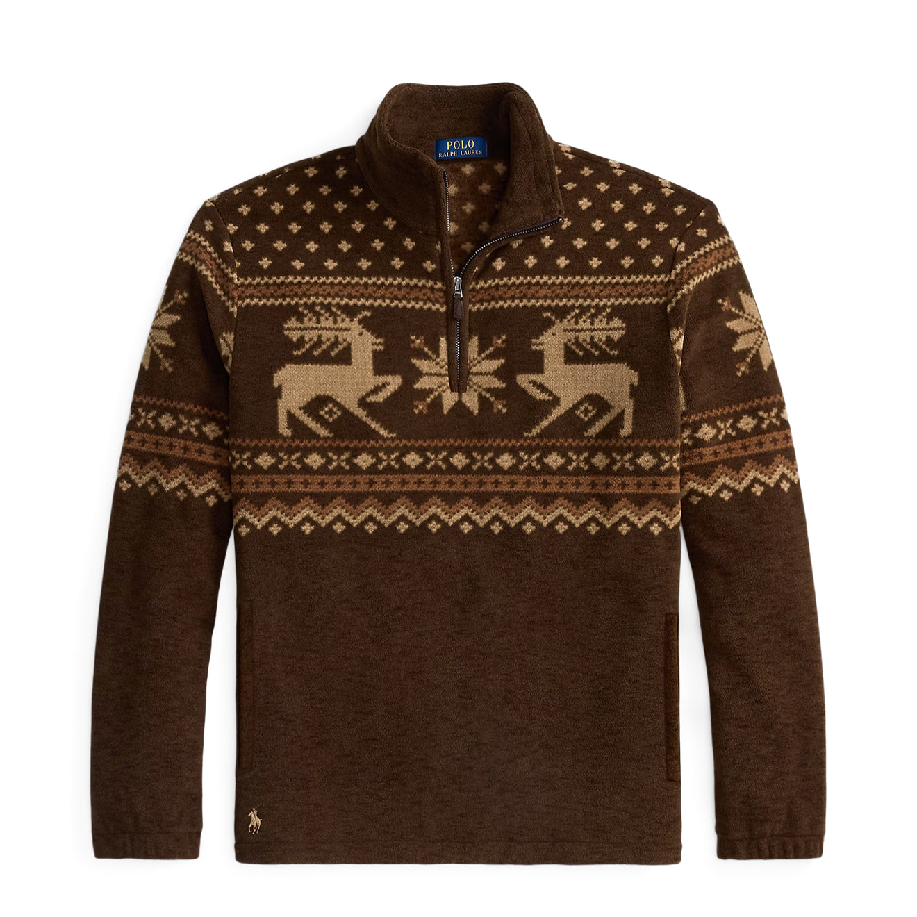 Polo Ralph Lauren Brushed Fleece Quarter-Zip Pullover Cascadia Fairisle