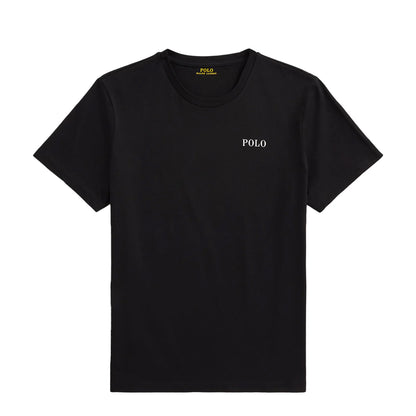 Polo Ralph Lauren Logo Cotton Jersey Sleep Shirt Polo Black Polo Tee - The Sporting Lodge