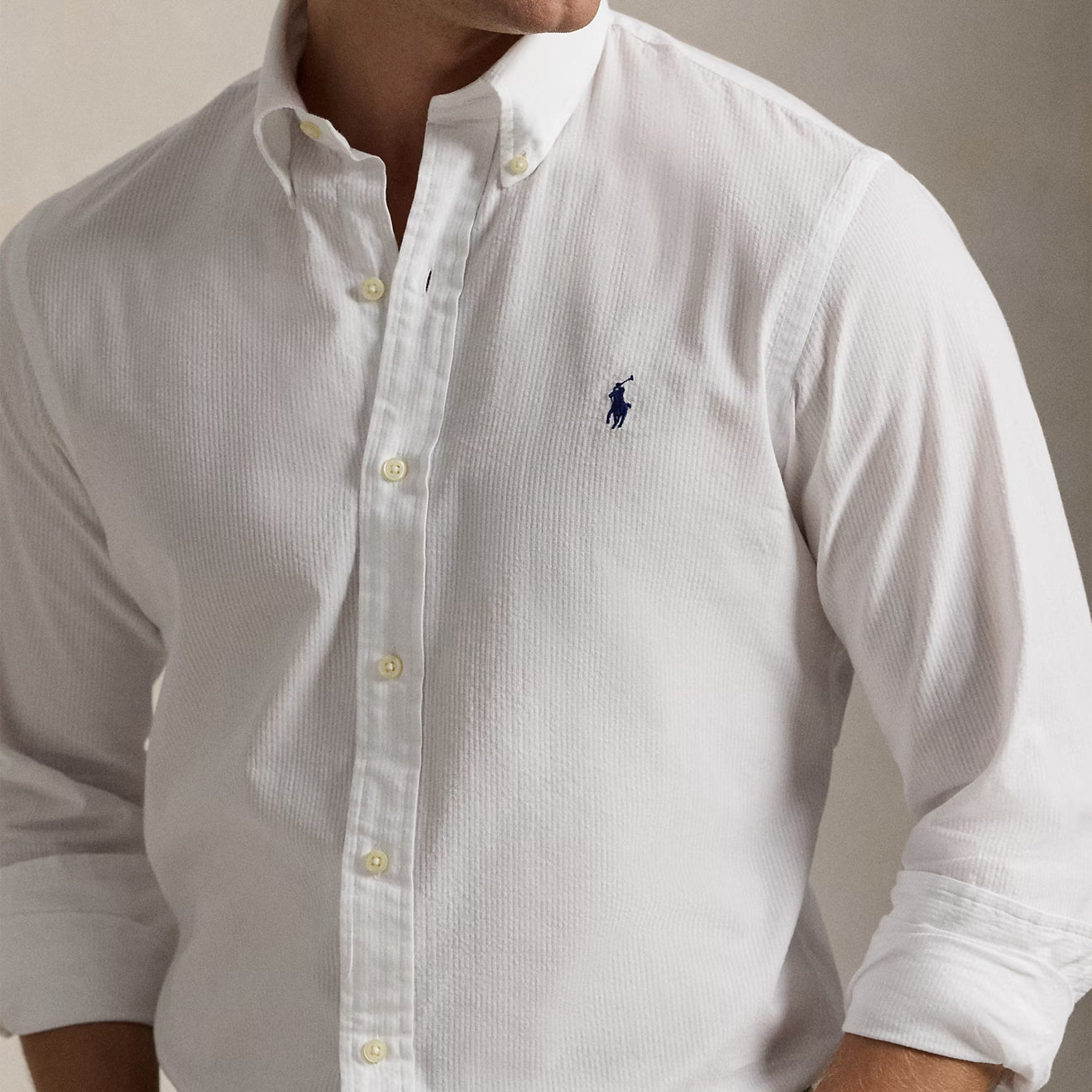 Polo Ralph Lauren Button Down Custom Fit Shirt White - The Sporting Lodge