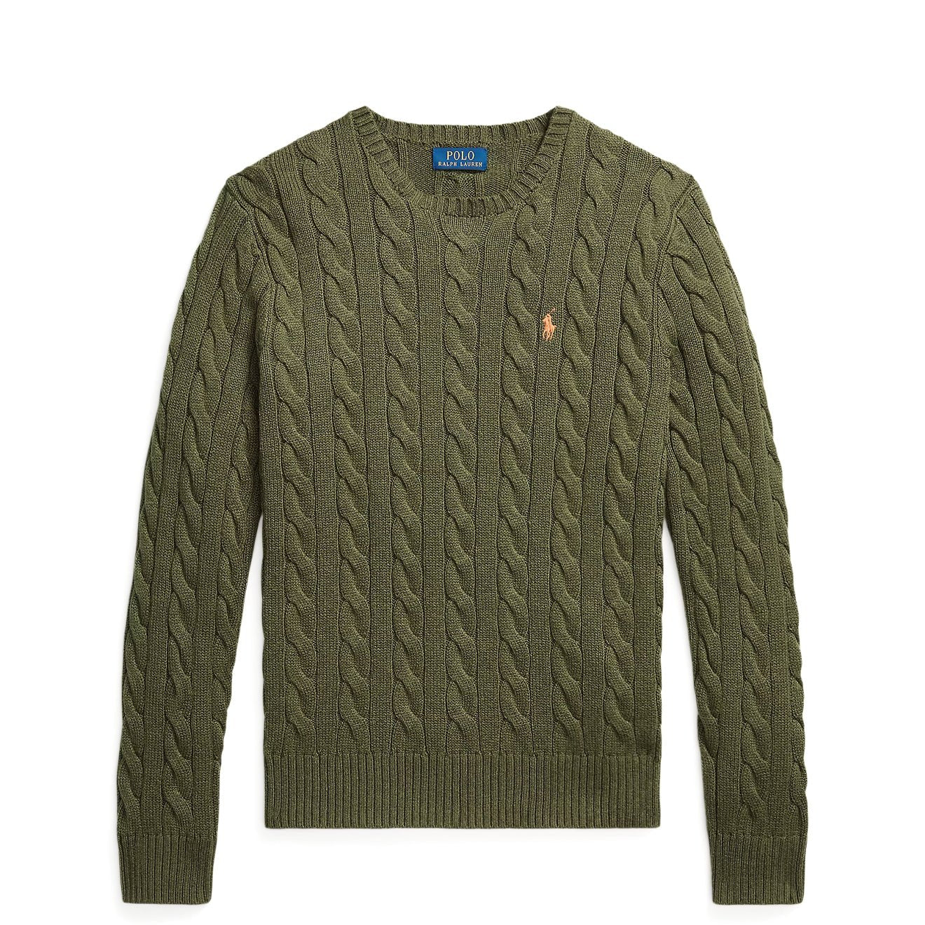 Polo Ralph Lauren Cable - Knit Cotton Jumper Garden Trail Heather