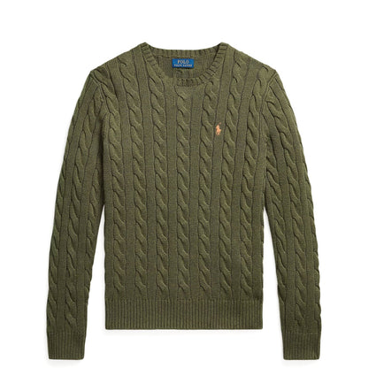 Polo Ralph Lauren Cable - Knit Cotton Jumper Garden Trail Heather