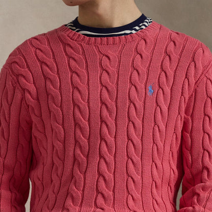 Polo Ralph Lauren Cable - Knit Cotton Jumper Pale Red