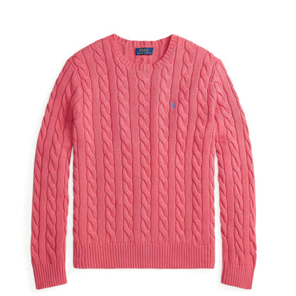 Polo Ralph Lauren Cable - Knit Cotton Jumper Pale Red