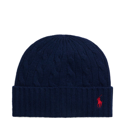 Polo Ralph Lauren Cable-Knit Merino Wool-Blend Beanie Newport Navy - The Sporting Lodge
