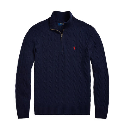 Polo Ralph Lauren Cable-Knit Wool-Cashmere Sweater Hunter Navy
