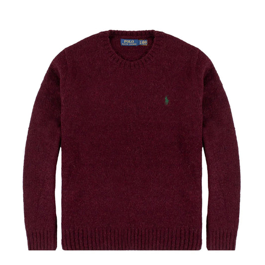 Polo Ralph Lauren Chunky Crew Knit Aged Wine Heather