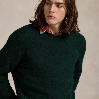 Polo Ralph Lauren Chunky Crew Knit Moss Agate - The Sporting Lodge