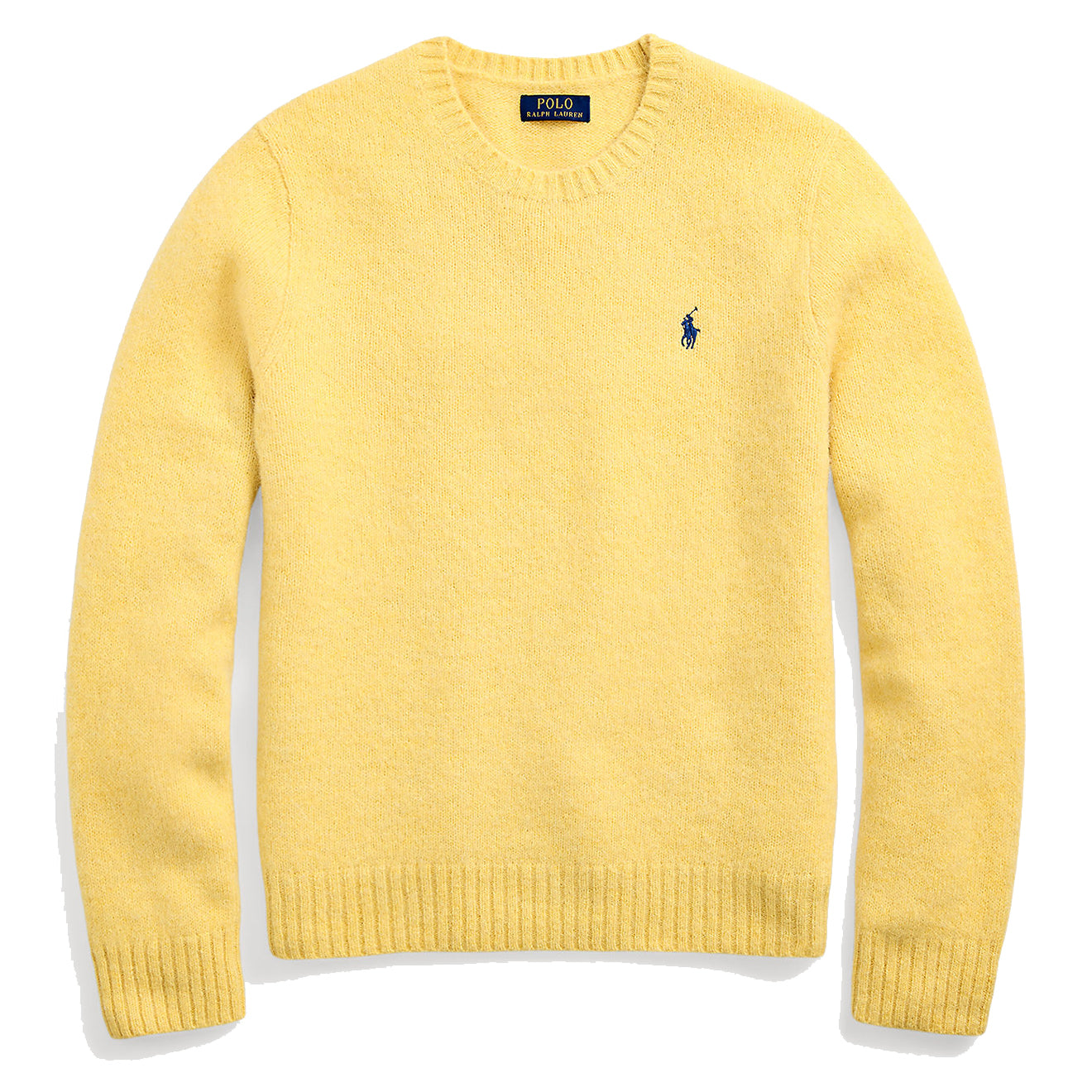 Polo Ralph Lauren Chunky Crew Knit Shetland Yellow The Sporting