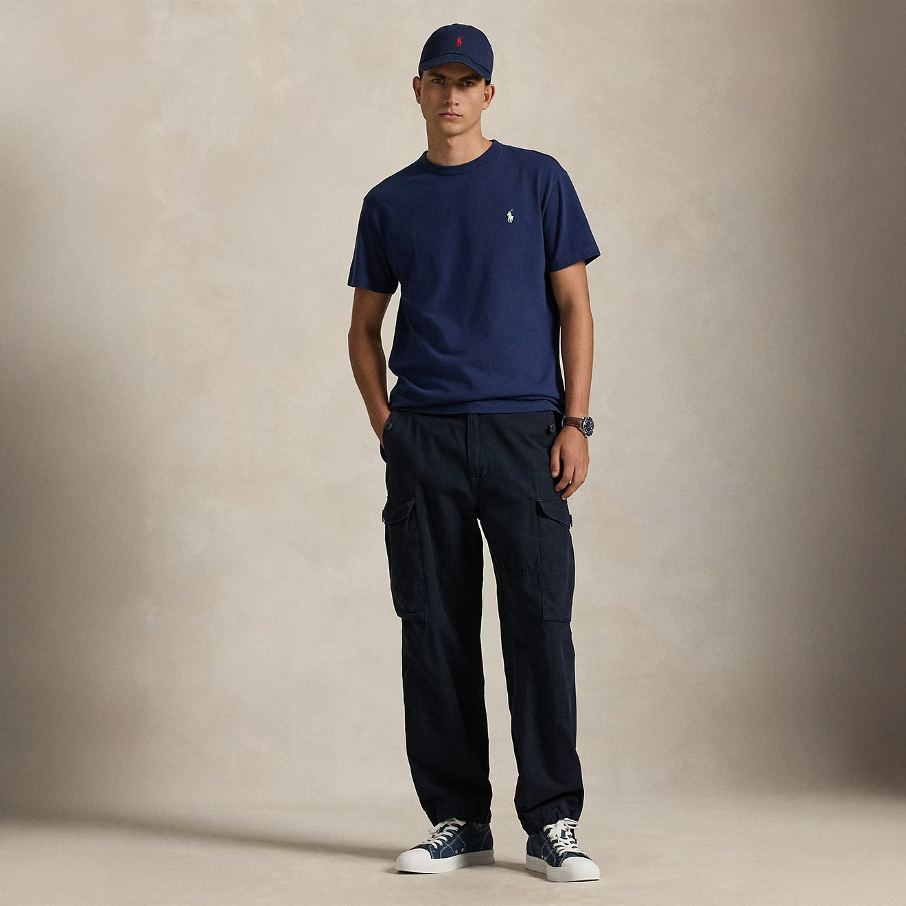 Polo Ralph Lauren Classic Fit Jersey Crewneck T-Shirt Cruise Navy - The Sporting Lodge