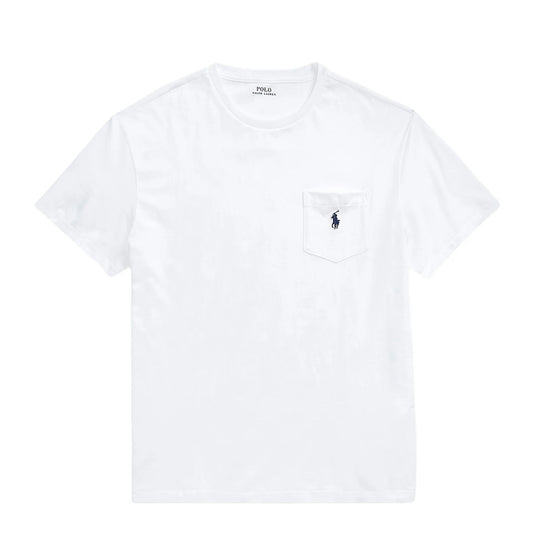 Polo Ralph Lauren Classic Fit Jersey Pocket T-Shirt White - The Sporting Lodge